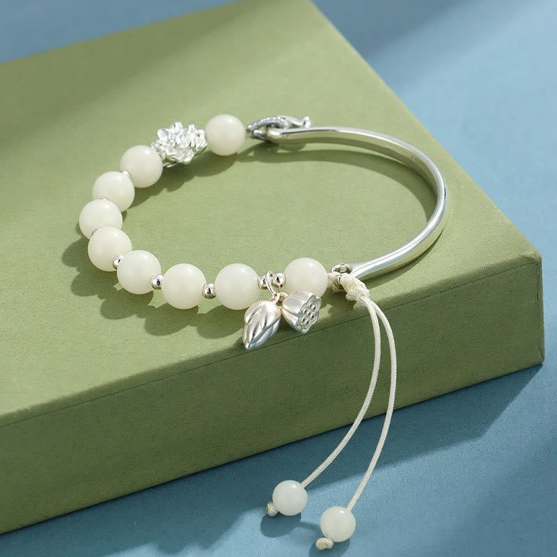 Buddha Stones Bodhi Seed Butterfly Lotus Luck Wealth Bracelet Bangle - image 10