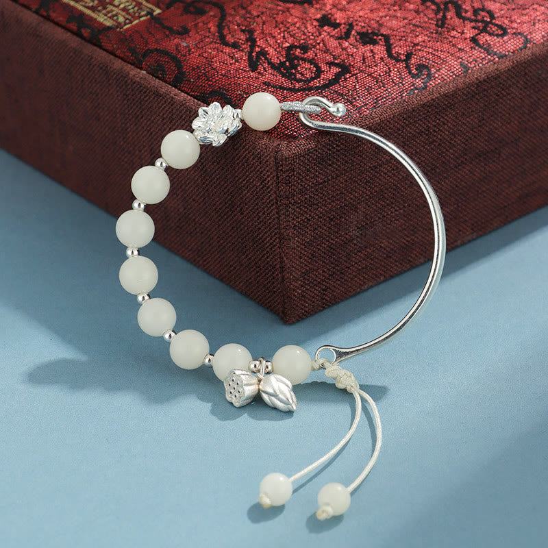 Buddha Stones Bodhi Seed Butterfly Lotus Luck Wealth Bracelet Bangle - image 12