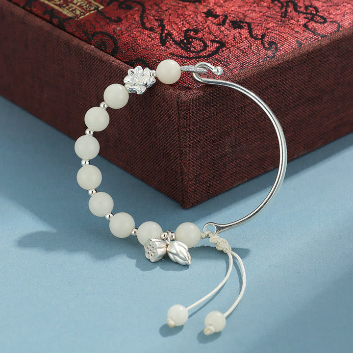 Buddha Stones Bodhi Seed Butterfly Lotus Luck Wealth Bracelet Bangle - image 12
