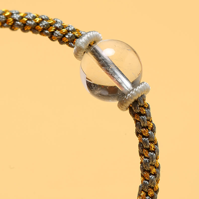 Buddha Stones Handmade Red Agate Amethyst Golden Rutilated Quartz Pink Crystal Bead Calm Braided Bracelet - image 25