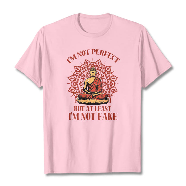 Buddha Stones I'm Not Perfect Tee T-shirt - LightPink - 2XL - image 13