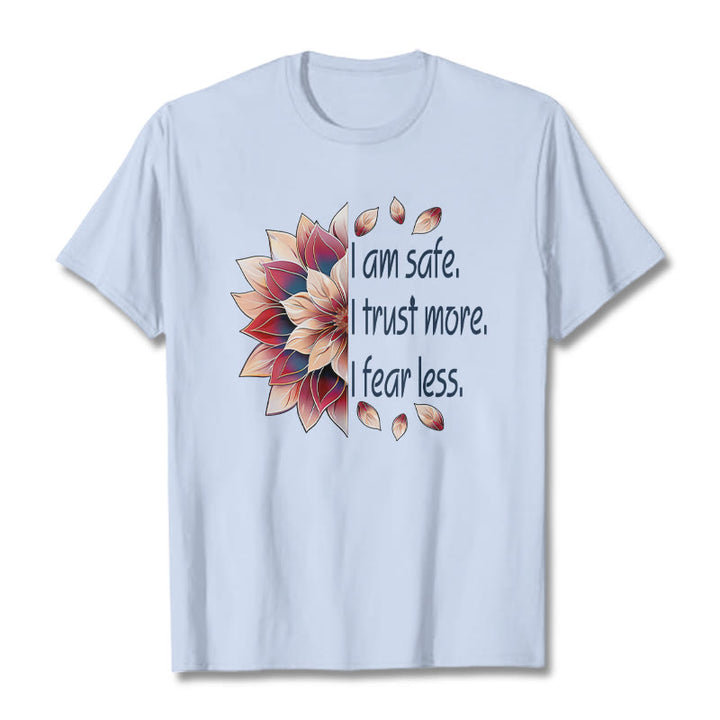 Buddha Stones I Am Safe Tee T-shirt - LightCyan - 2XL - image 18