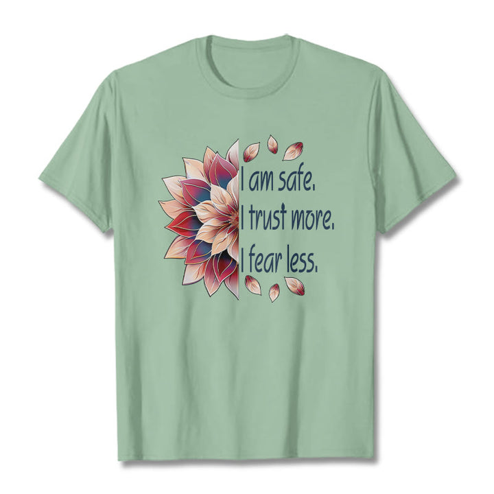 Buddha Stones I Am Safe Tee T-shirt - PaleGreen - 2XL - image 7