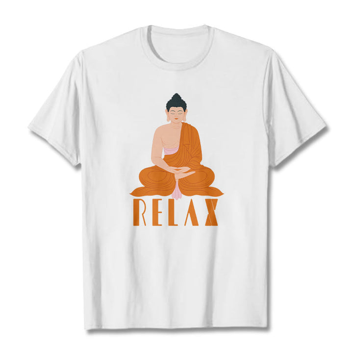 Buddha Stones RELAX Tee T-shirt - White - 2XL - image 2