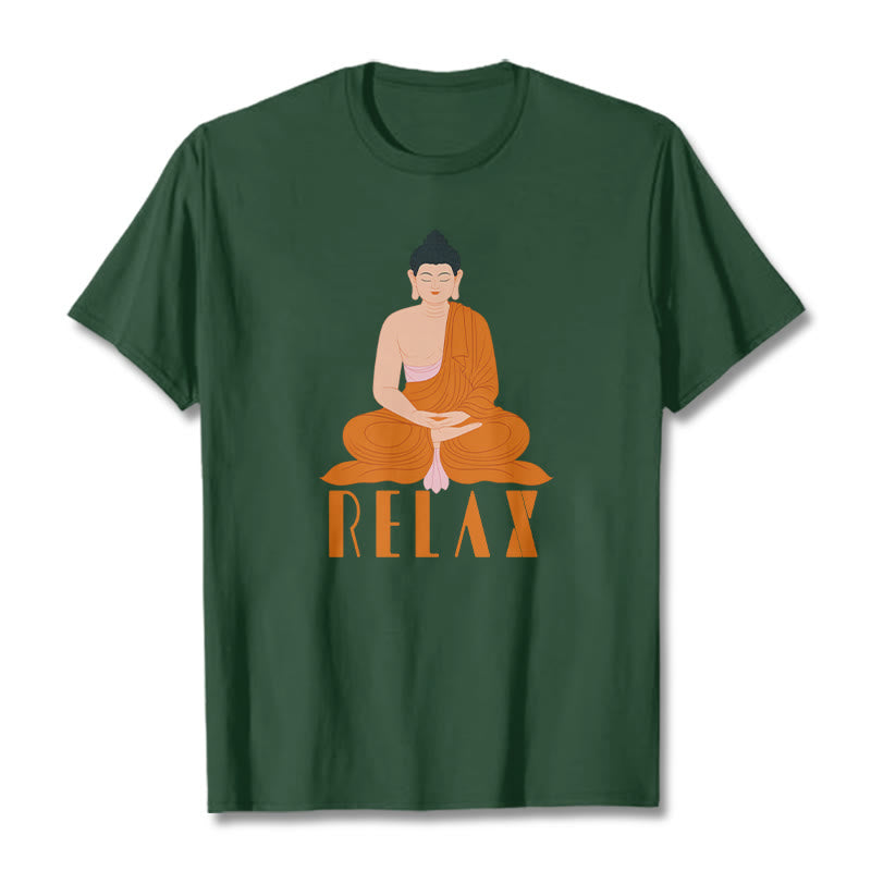 Buddha Stones RELAX Tee T-shirt - ForestGreen - 2XL - image 9