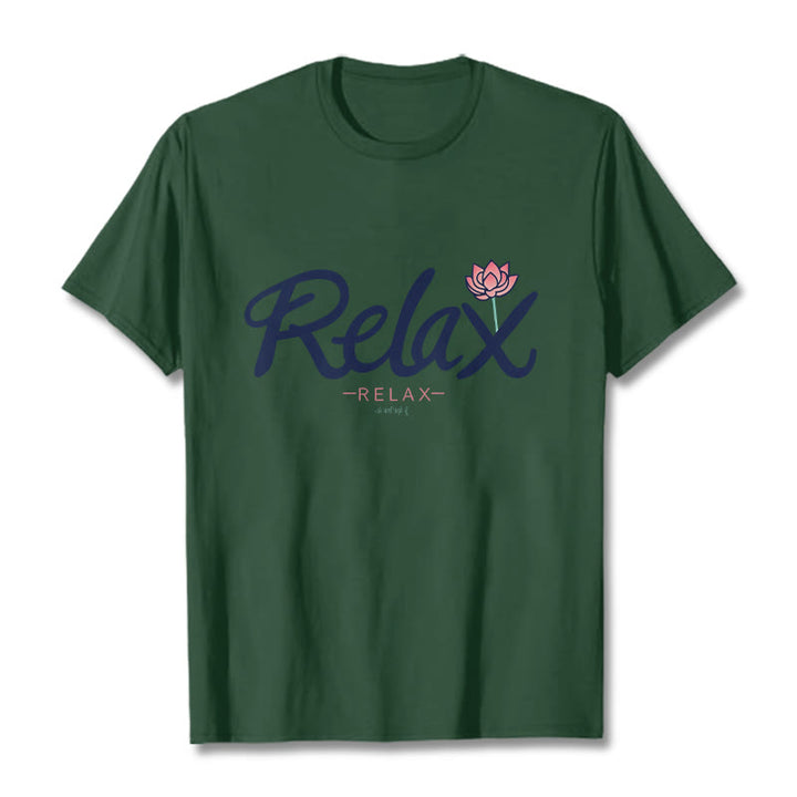 Buddha Stones RELAX Lotus Tee T-shirt - ForestGreen - 2XL - image 10
