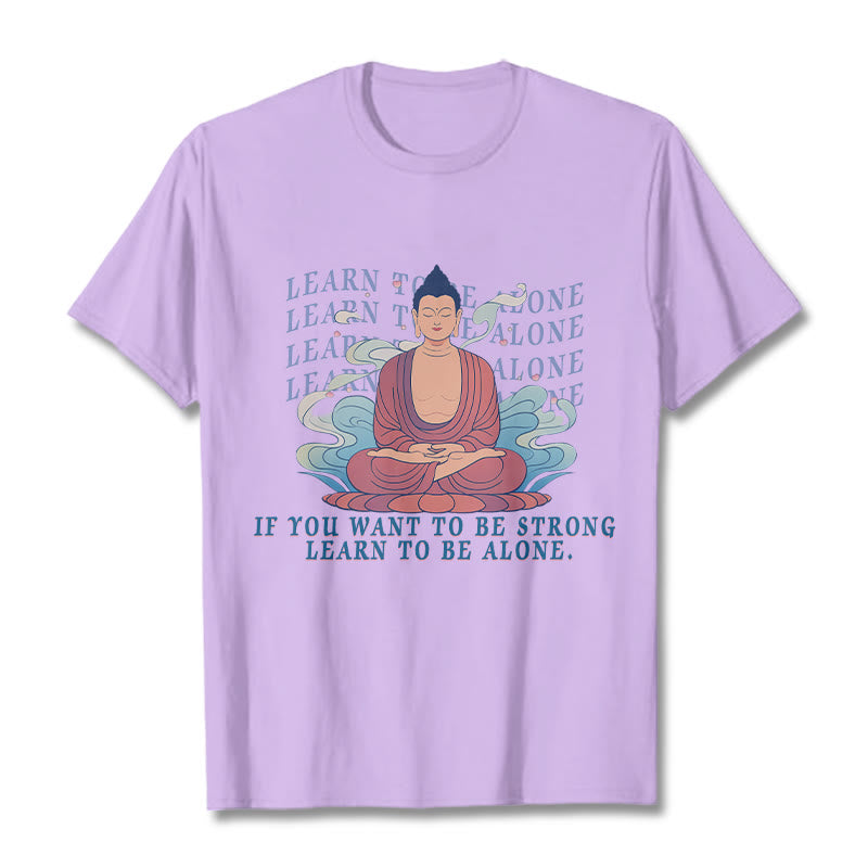 Buddha Stones Learn To Be Alone Tee T-shirt - Plum - 2XL - image 15