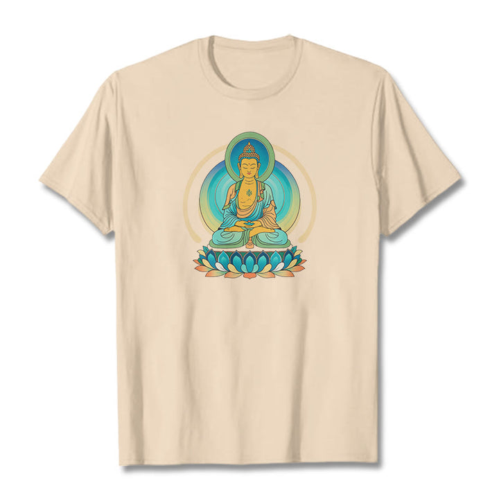 Buddha Stones Lotus Buddha Tee T-shirt - Bisque - 2XL - image 0