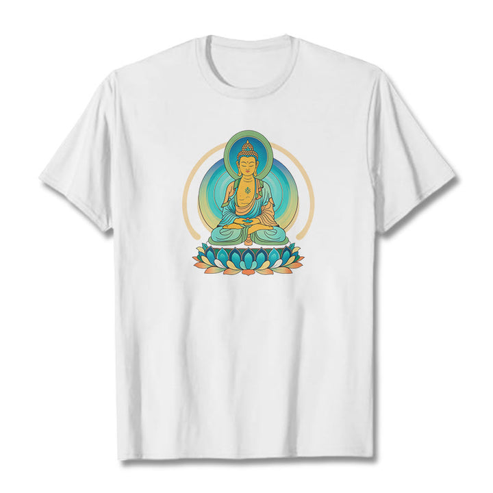 Buddha Stones Lotus Buddha Tee T-shirt - White - 2XL - image 2