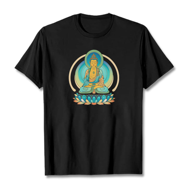 Buddha Stones Lotus Buddha Tee T-shirt - Black - 2XL - image 5