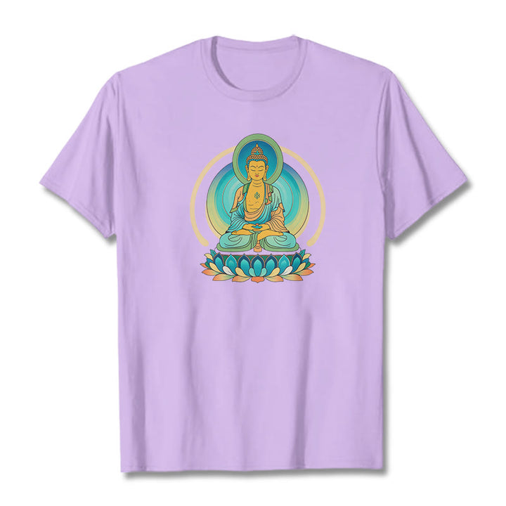 Buddha Stones Lotus Buddha Tee T-shirt - Plum - 2XL - image 15