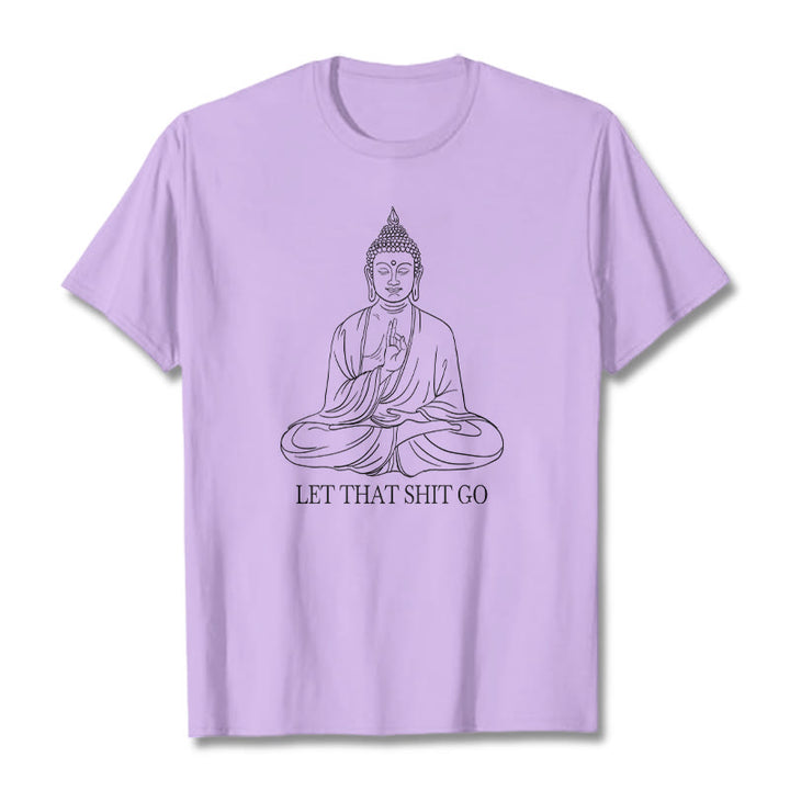 Buddha Stones Let That Shit Go Tee T-shirt - Plum - Let that shit go - 2XL - image 9