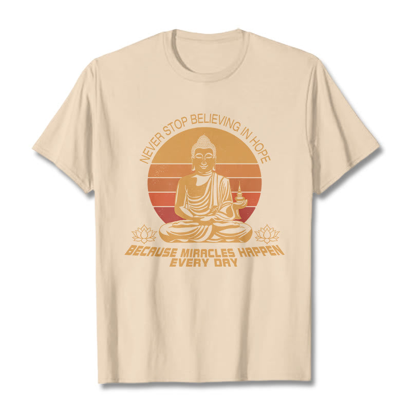 Buddha Stones Never Stop Believing In Hope Tee T-shirt - Bisque - Never stop believing in hope - XXL - image 3