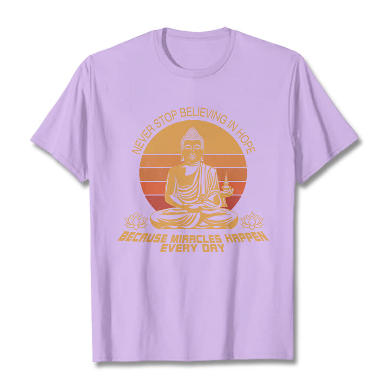 Buddha Stones Never Stop Believing In Hope Tee T-shirt - Plum - Never stop believing in hope - XXL - image 8