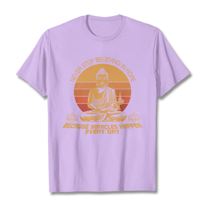 Buddha Stones Never Stop Believing In Hope Tee T-shirt - Plum - Never stop believing in hope - XXL - image 8