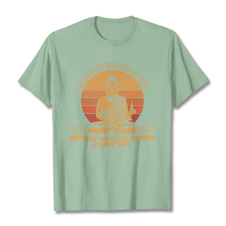Buddha Stones Never Stop Believing In Hope Tee T-shirt - PaleGreen - Never stop believing in hope - XXL - image 6