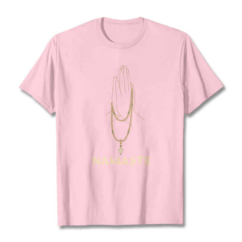 Buddha Stones NAMASTE Tee T-shirt - LightPink - 2XL - image 12