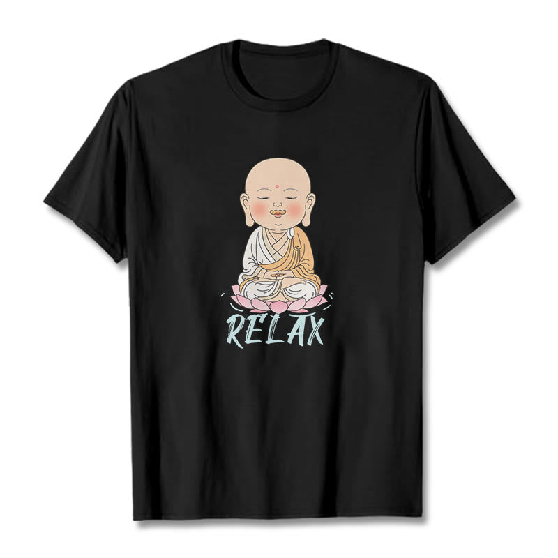 Buddha Stones RELAX Buddha Tee T-shirt - Black - RELAX - 2XL - image 19