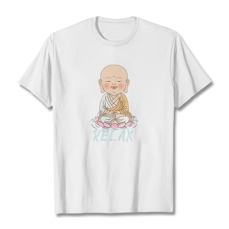 Buddha Stones RELAX Buddha Tee T-shirt - White - RELAX - 2XL - image 23