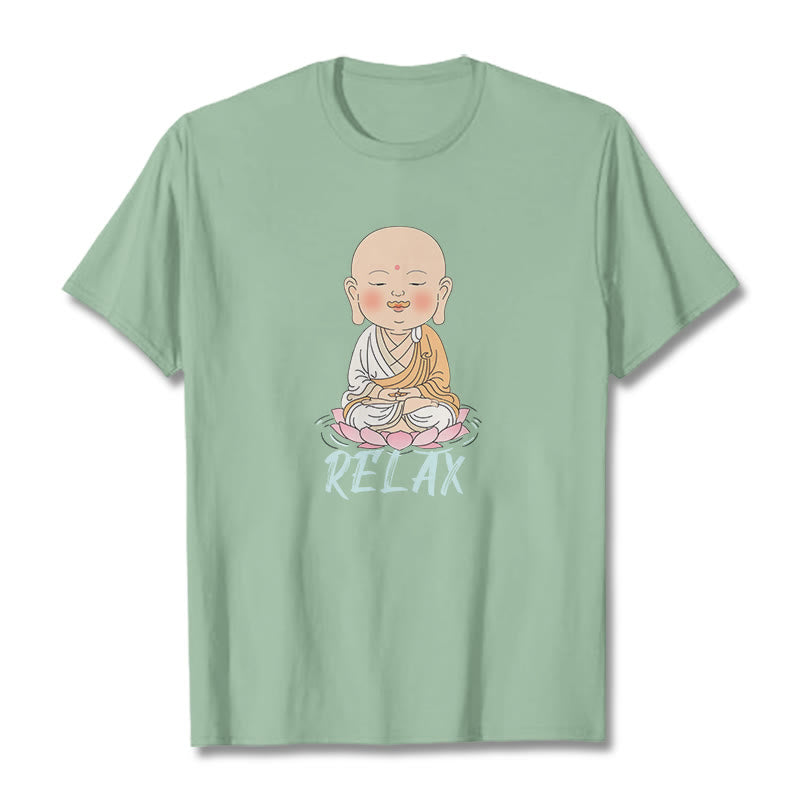 Buddha Stones RELAX Buddha Tee T-shirt - PaleGreen - RELAX - 2XL - image 32