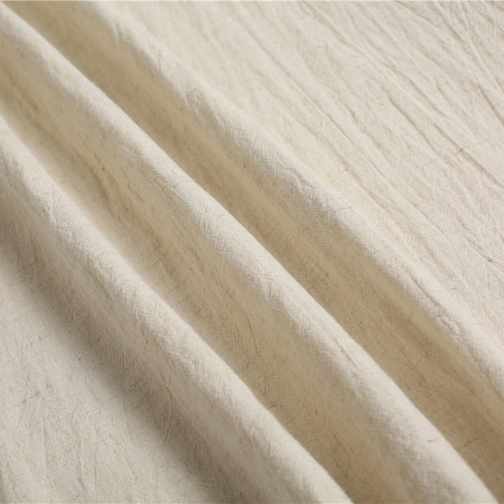 Buddha Stones Men's Solid Color Round Neck Short Sleeve Cotton Linen Shirt - image 22