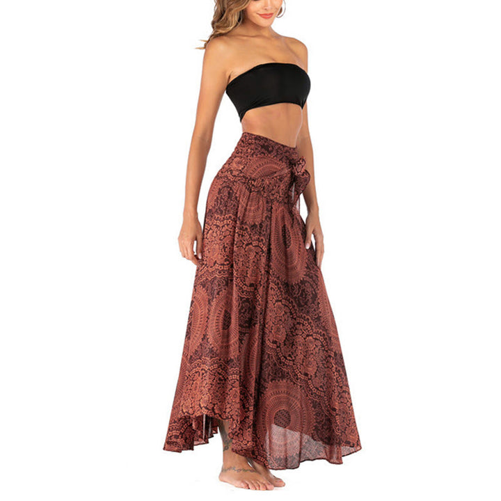 Buddha Stones Two Style Wear Boho Compass Rose Flower Skirt Dress - image 36