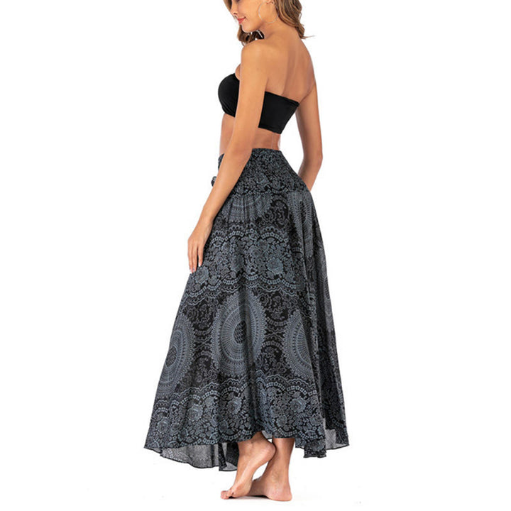 Buddha Stones Two Style Wear Boho Compass Rose Flower Skirt Dress - image 46