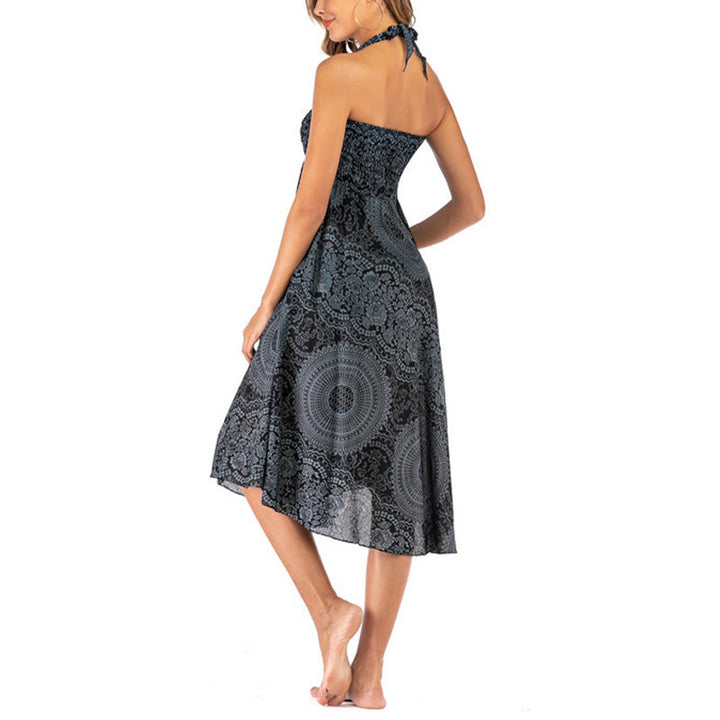 Buddha Stones Two Style Wear Boho Compass Rose Flower Skirt Dress - image 48