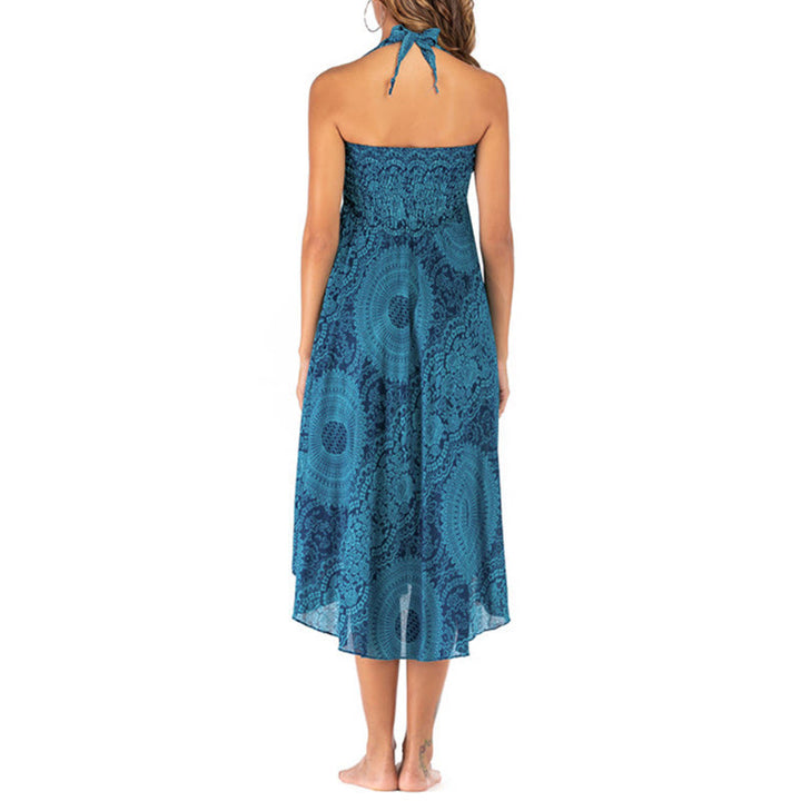 Buddha Stones Two Style Wear Boho Compass Rose Flower Skirt Dress - image 19