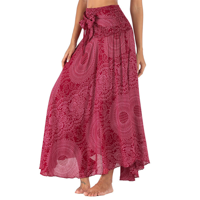 Buddha Stones Two Style Wear Boho Compass Rose Flower Skirt Dress - PaleVioletRed - US4-12，UK/AU8-16，EU36-44 (F) - image 20