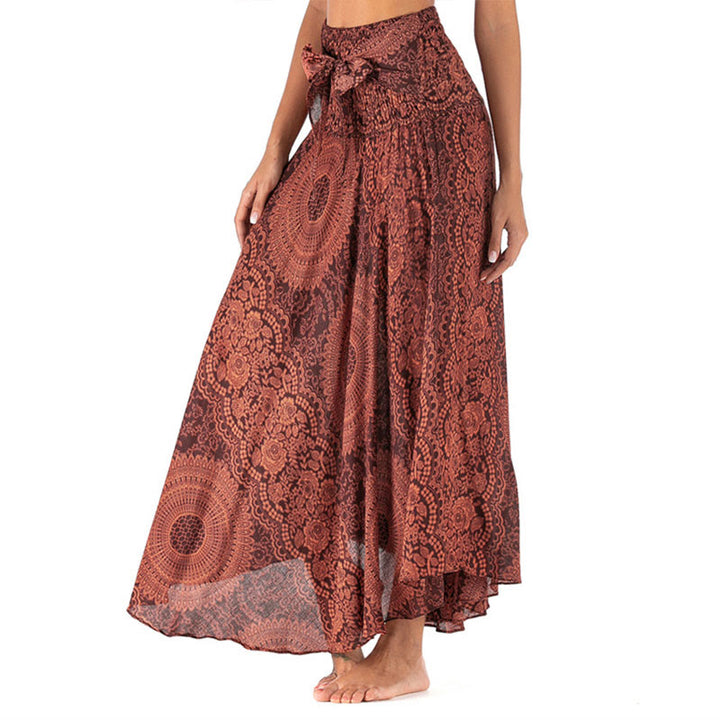 Buddha Stones Two Style Wear Boho Compass Rose Flower Skirt Dress - DarkSalmon - US4-12，UK/AU8-16，EU36-44 (F) - image 31
