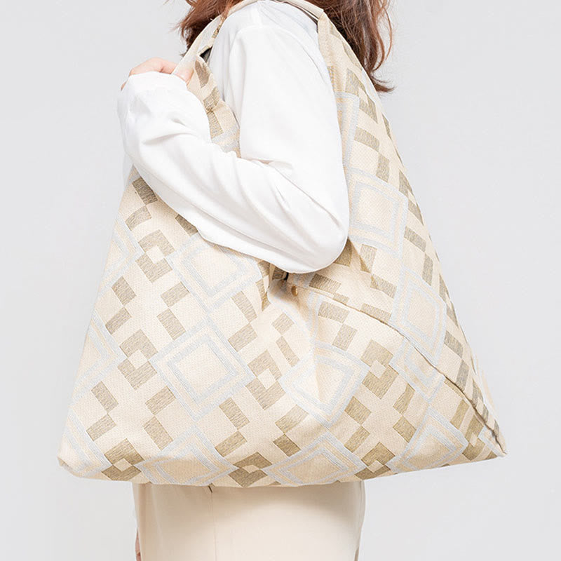 Buddha Stones Geometry Tiger Flowers Leopard Stripes Print Underarm Triangle Shoulder Bag - image 8