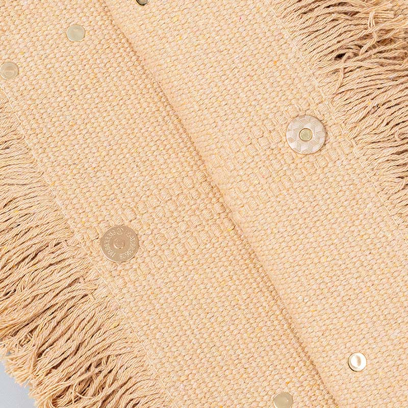 Buddha Stones Large Capacity Solid Color Tassel Canvas Tote Shoulder Bag - image 4