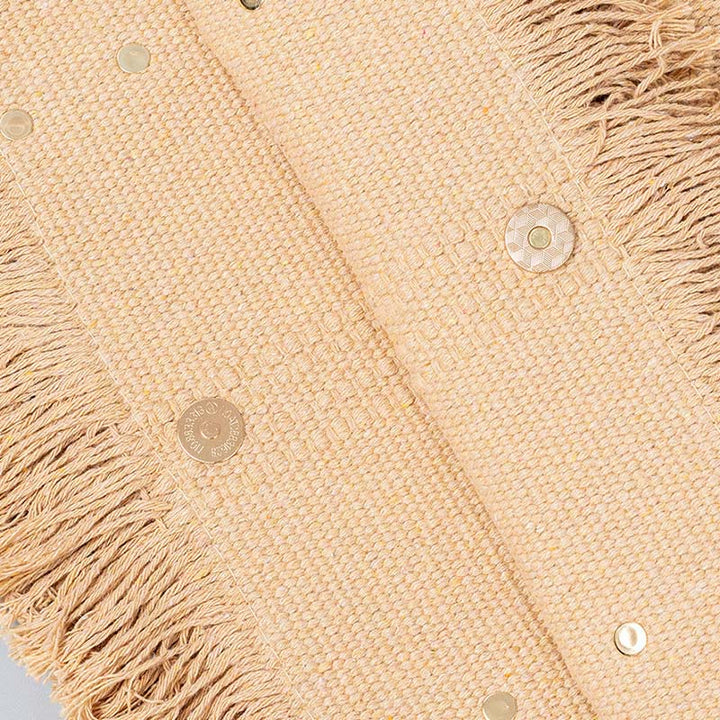 Buddha Stones Large Capacity Solid Color Tassel Canvas Tote Shoulder Bag - image 4