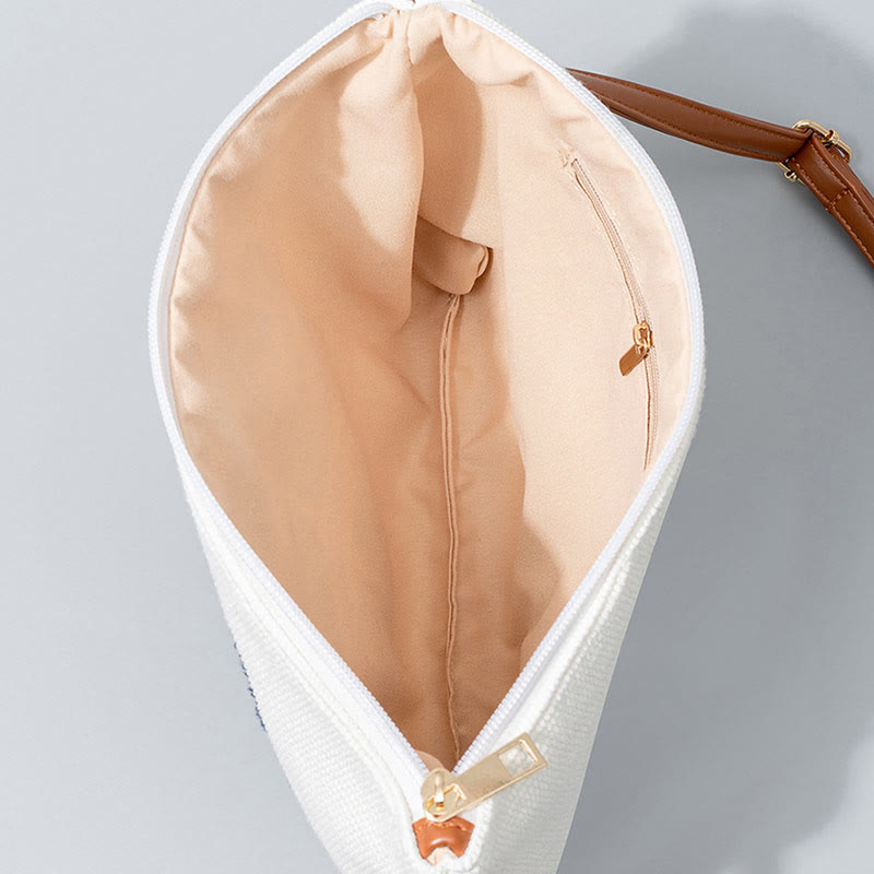 Buddha Stones Evil Eye Leaf Hamsa Canvas Crossbody Bag Shoulder Bag Handbag - image 1