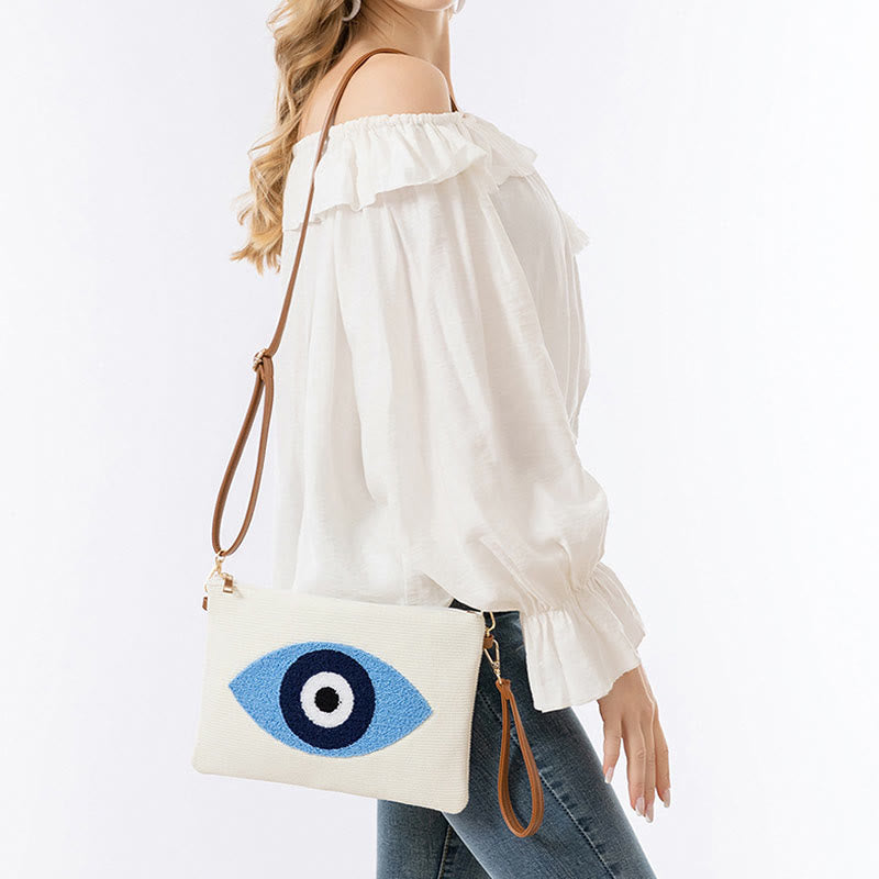 Buddha Stones Evil Eye Leaf Hamsa Canvas Crossbody Bag Shoulder Bag Handbag - image 8