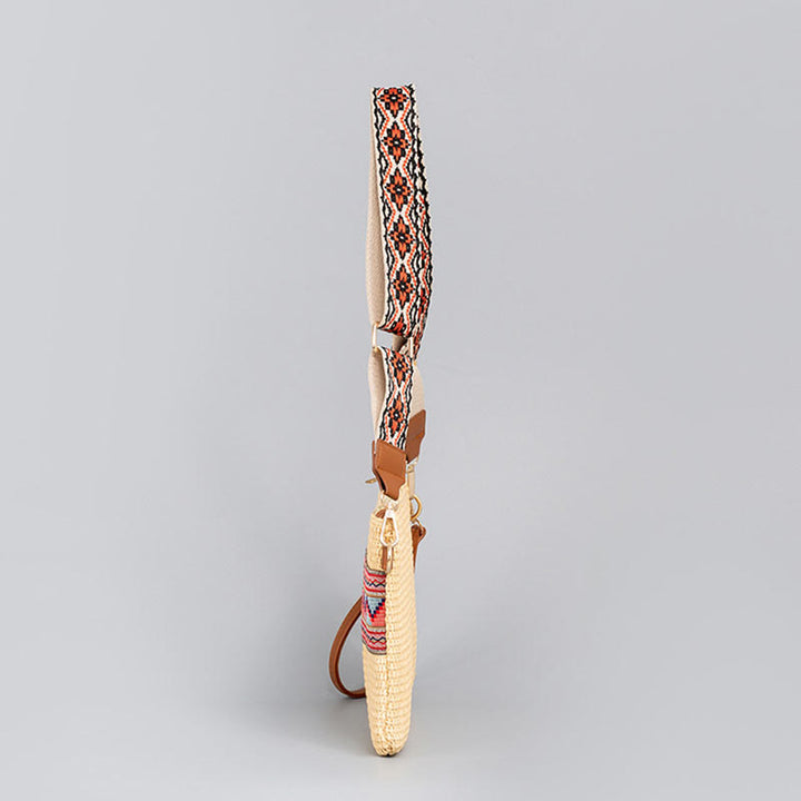 Buddha Stones Boho Colorful Geometry Straw Woven Crossbody Bag Shoulder Bag Handbag - image 11