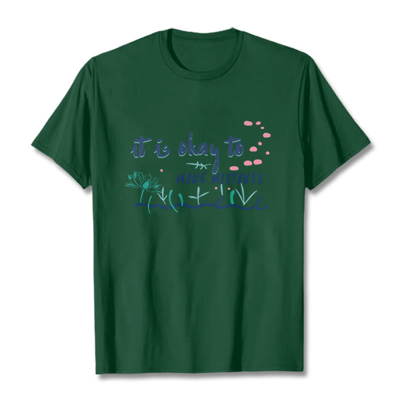 Buddha Stones It Is Okay To Make Mistakes Tee T-shirt - ForestGreen - 2XL - image 10