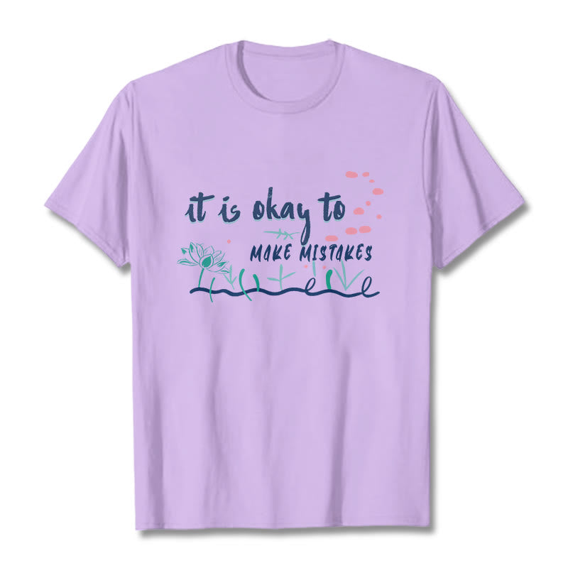 Buddha Stones It Is Okay To Make Mistakes Tee T-shirt - Plum - 2XL - image 16