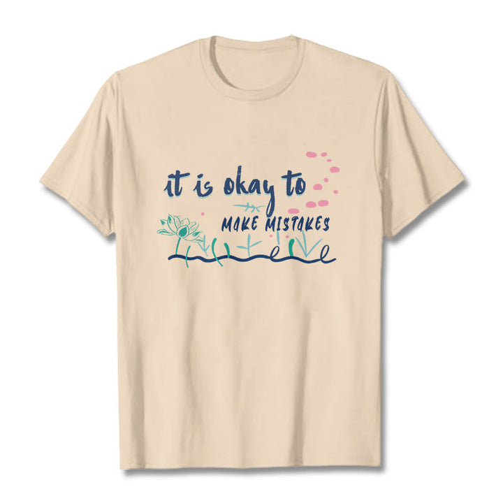 Buddha Stones It Is Okay To Make Mistakes Tee T-shirt - Bisque - 2XL - image 8