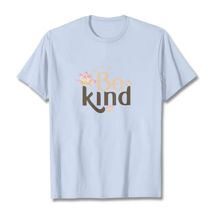 Buddha Stones Always Be Kind Tee T-shirt - LightCyan - 2XL - image 17