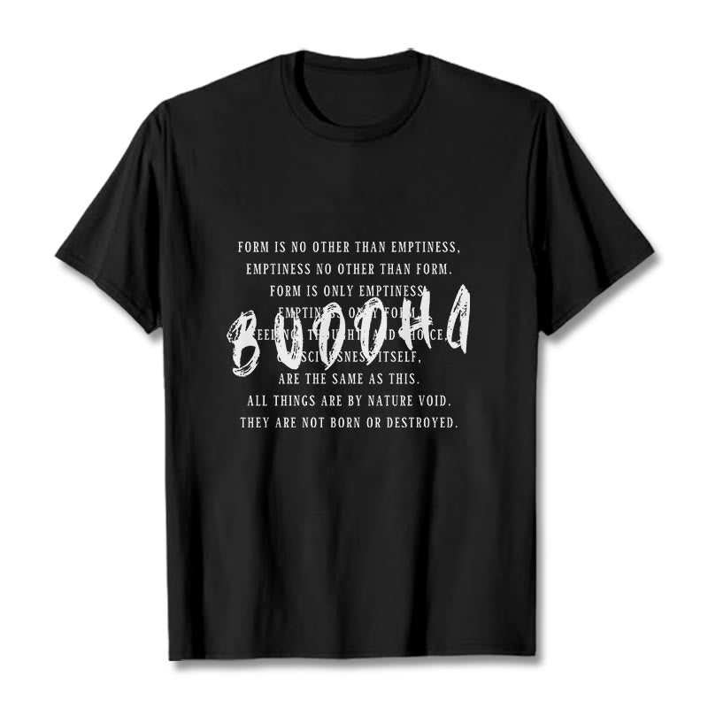Buddha Stones Form Is No Other Than Emptiness Tee T-shirt - Black - 2XL - image 0