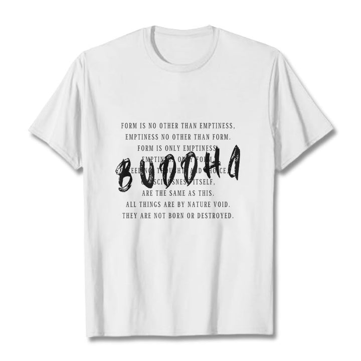 Buddha Stones Form Is No Other Than Emptiness Tee T-shirt - White - 2XL - image 4