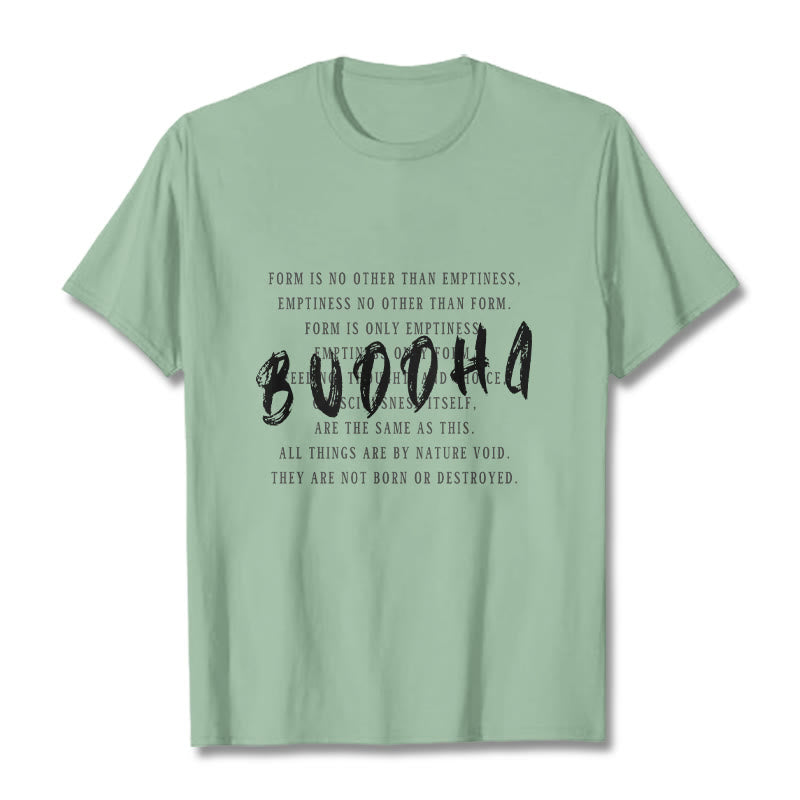 Buddha Stones Form Is No Other Than Emptiness Tee T-shirt - PaleGreen - 2XL - image 13