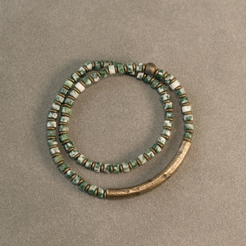 Buddha Stones Sodalite Picture Jasper Green Point Stone Harmony Wisdom Bracelet - image 10