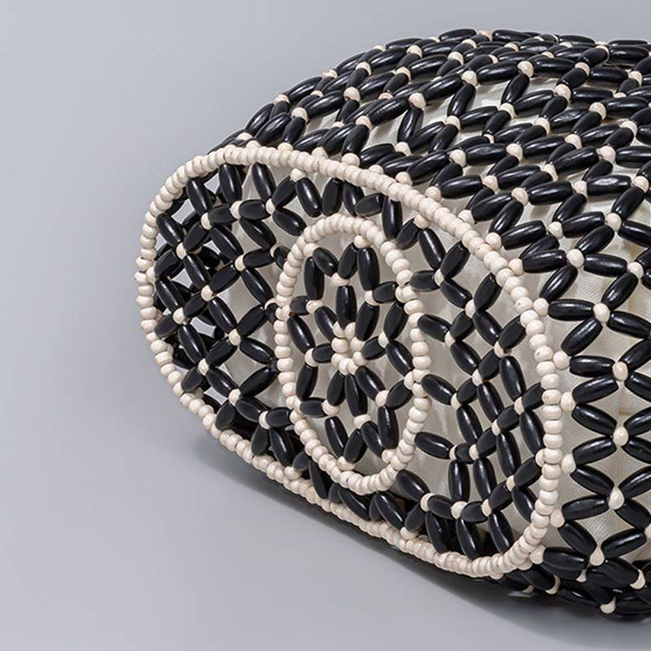 Buddha Stones Hand-woven Wooden Beads Shoulder Bag Handbags - image 10