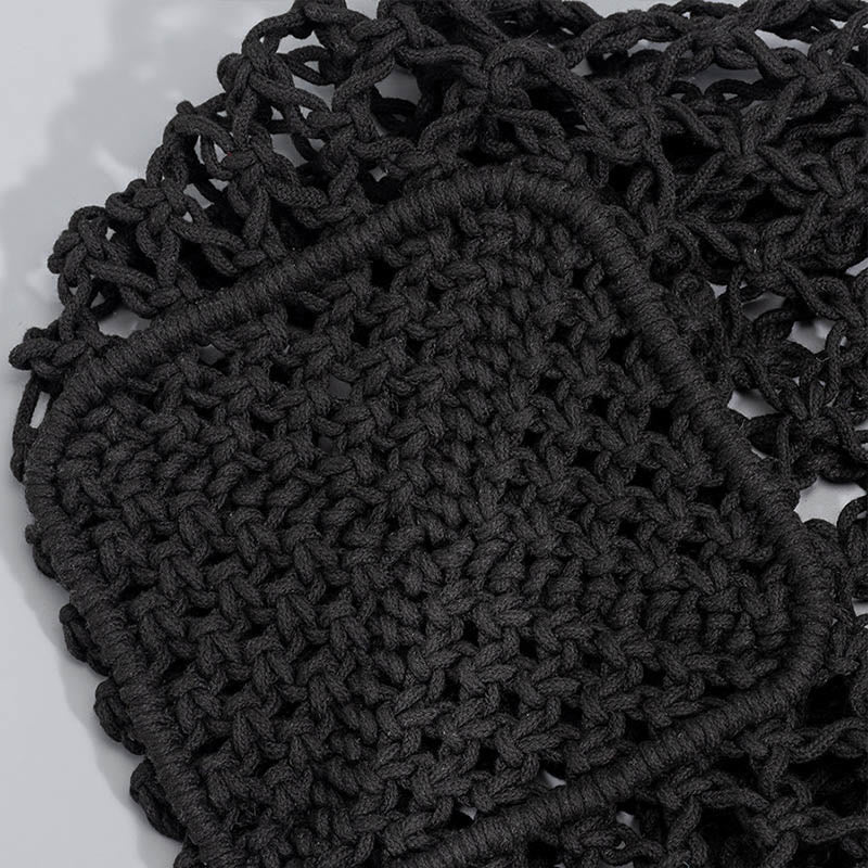 Buddha Stones Hand-woven Cotton Thread Shoulder Bag Handbags - image 10