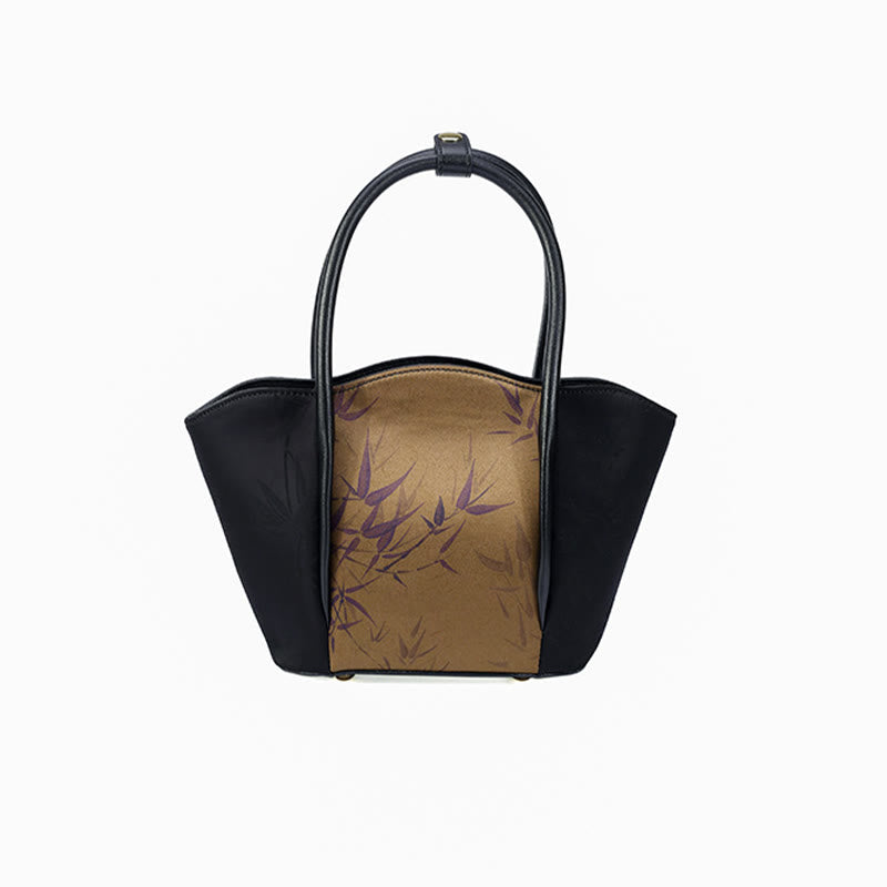 Buddha Stones Gold Bamboo Print Vintage Crossbody Bag Handbag - image 3