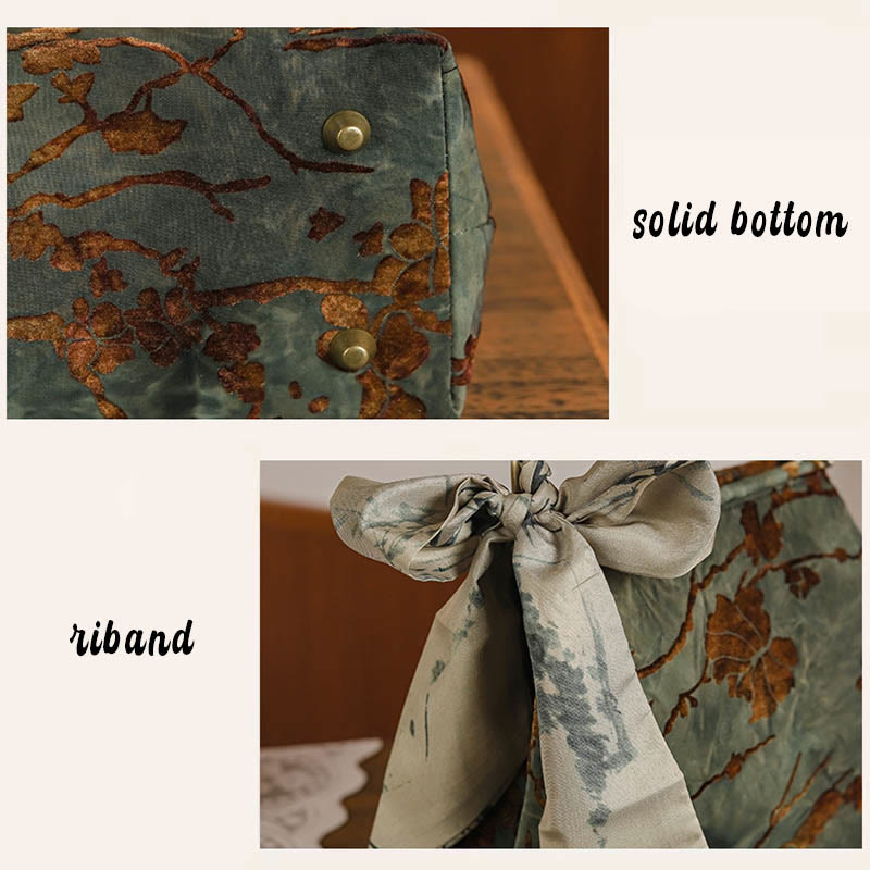 Buddha Stones Velvet Jacquard Metal Chain Crossbody Bag Handbags - image 5