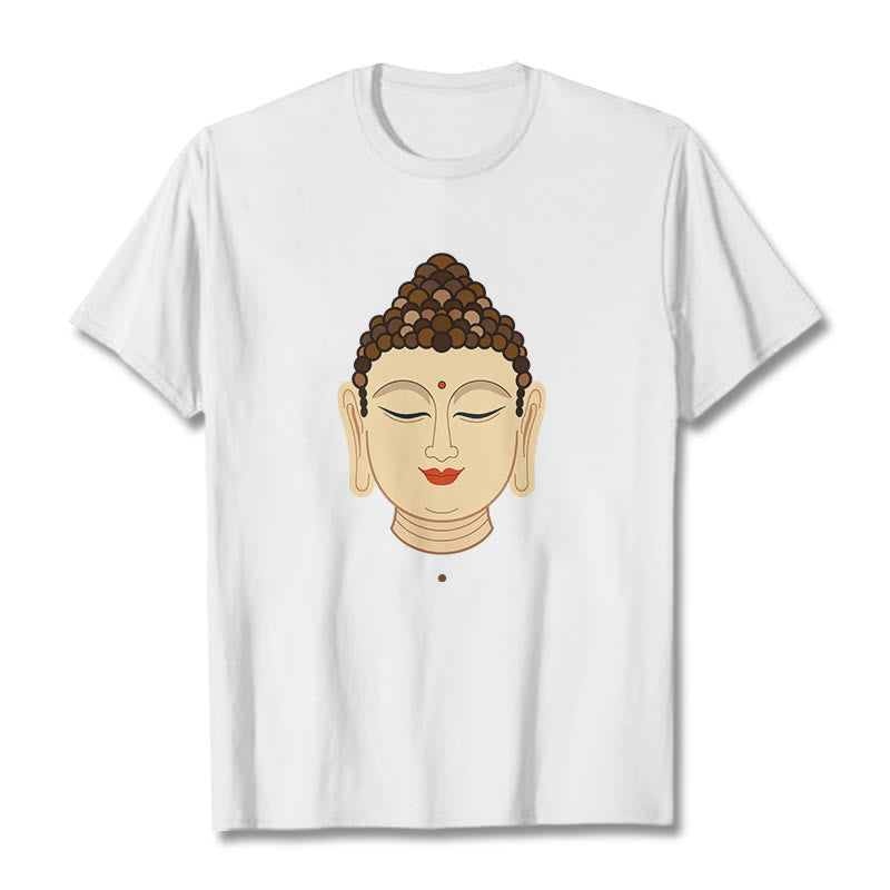 Buddha Stones Meditation Buddha Tee T-shirt - White - 2XL - image 2